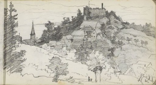 View of Lindenfels in the Odenwald