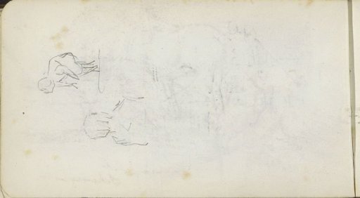 Kneeling child and a head and shoulders