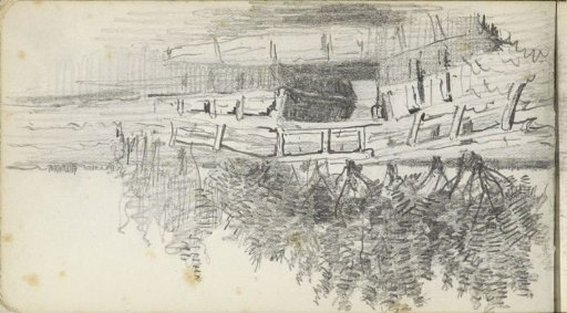 Landscape with a bridge over the water
