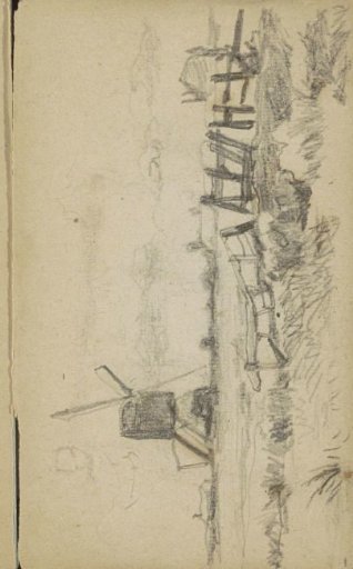 Mill in a polder landscape