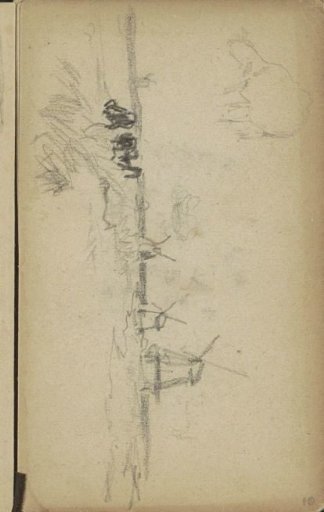Landscape with cattle and mills