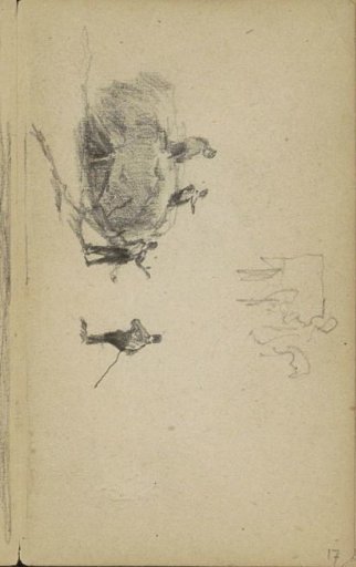 Figures on and near a haystack