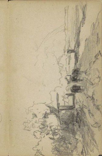 Animals in a meadow along a canal
