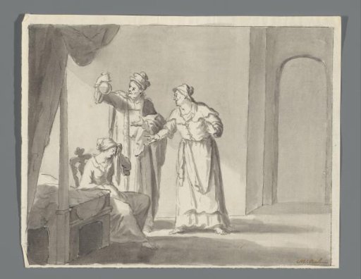 Physician and Sick Woman, with Possibly a Servant