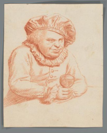 Tronie of a Man with Hat and Wine Glass
