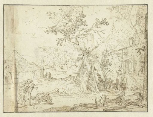 View of the yard of a farm
