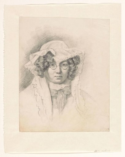 Madame Robin, wearing spectacles and a lace cap