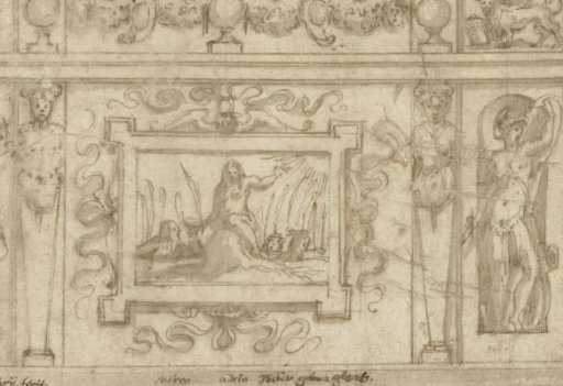 Design for the stage machinery for Aretino's 'La Talanta'