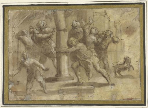 Samson brings down the temple