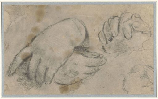 Study sheet with hands