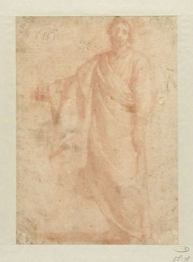 Standing figure with outstretched right arm