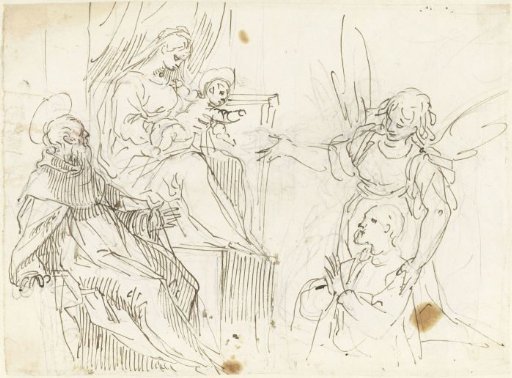 Founder with Mary and the Child