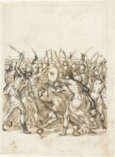 Battle between armed armies