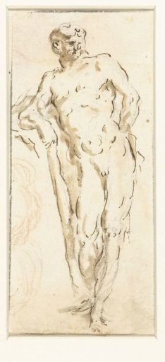 Standing Neptune with a trident in the right hand