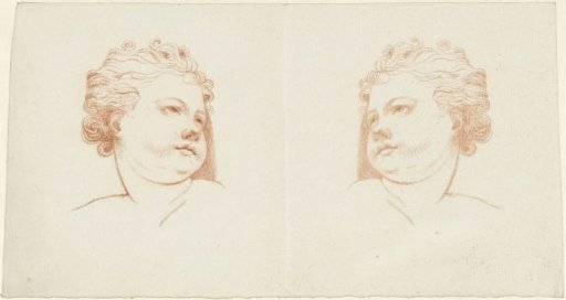 Child's head with counterproof