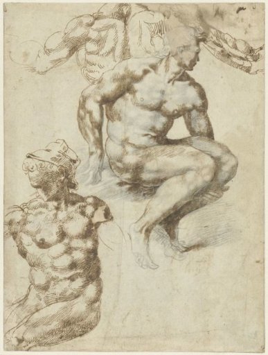 Two nudes and a back