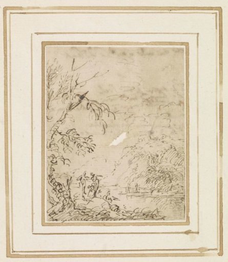 Landscape with Figures by a Pond