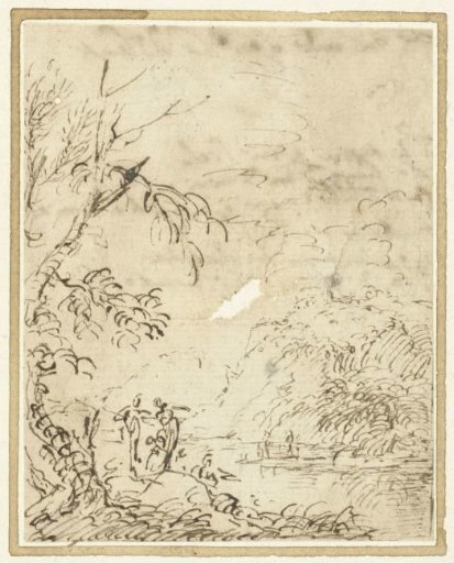 Soldiers with Lances in a Landscape
