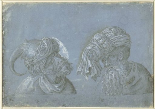 Two Heads of Men with Hats