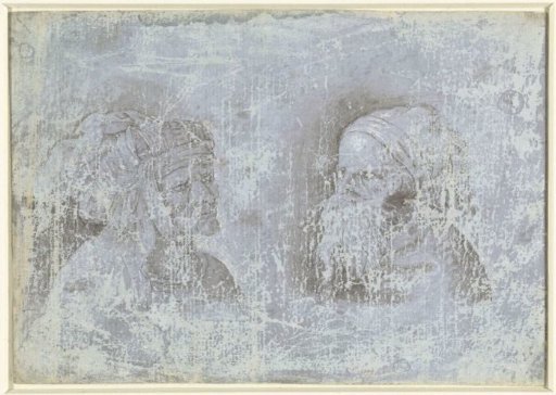 Two Heads of Men with Hats