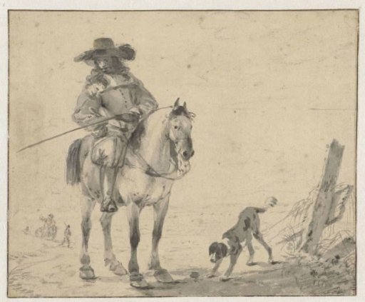 Rider with a dog