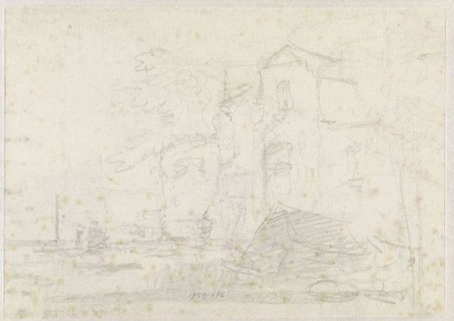 Sketch of a landscape with a monumental building