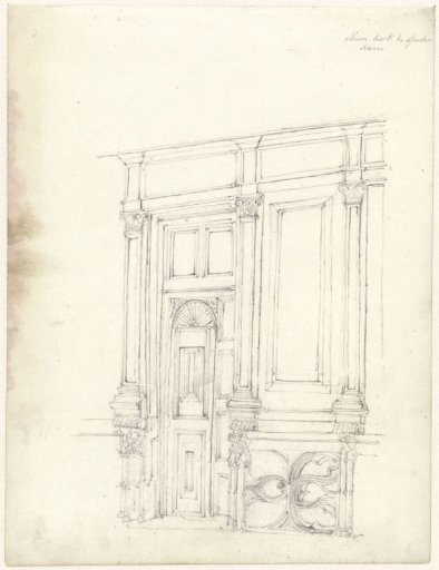 Door in the enclosure of the Drapers' Chapel in the New Church in Amsterdam