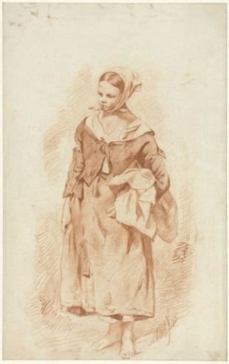 Standing woman with headscarf