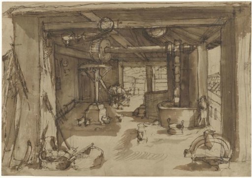 Interior of an irrigation facility