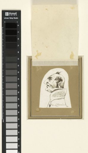 Caricature of a man with pronounced features