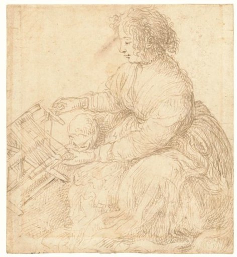 Seated Woman with a Distaff