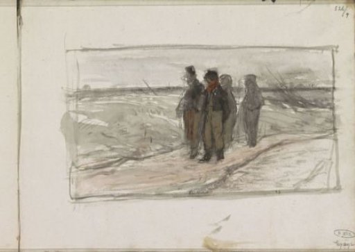 Four men on a path