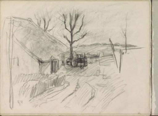 Cart in Front of a Farmhouse