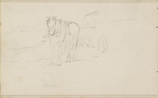 Ploughing horse