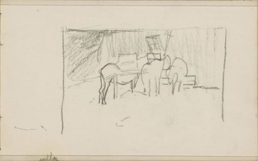 Animals at a feeding trough
