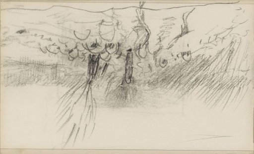 Shepherd with a flock of sheep