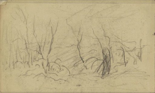 Shepherd with a flock in a landscape