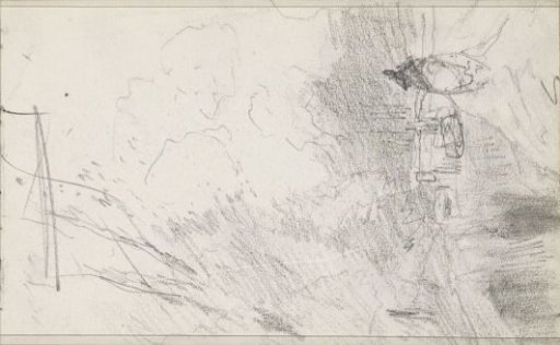 Rider riding along a river or canal
