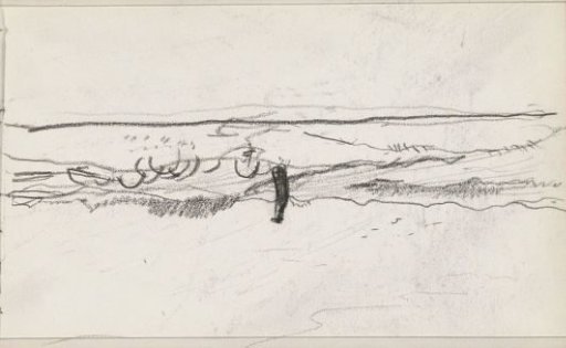 Figure in a heath landscape