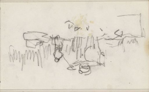 Figure with a draft horse