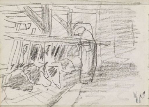 Woman in a cowshed