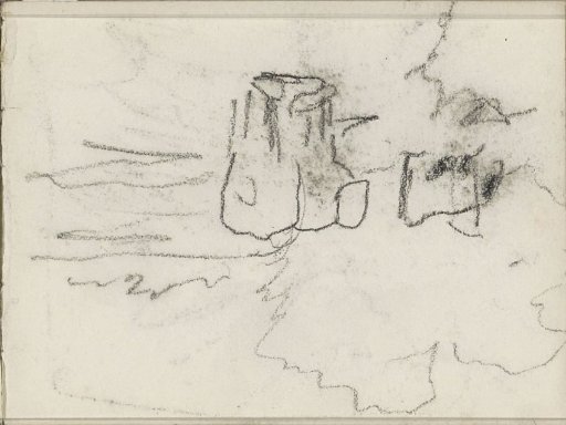 Landscape with cows by a tree