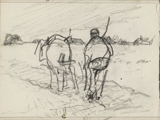 Ploughing in the fields