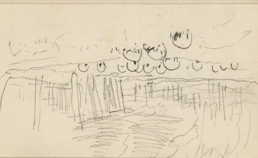 Sheep by a Group of Trees