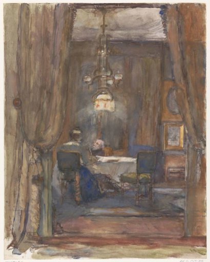 The Living Room at Riouwstraat in The Hague, by Evening