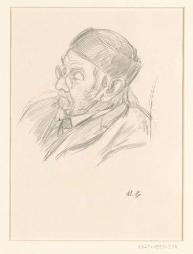 Portrait of Mr. Samuel van Houten, at an advanced age, three-quarter view to the left