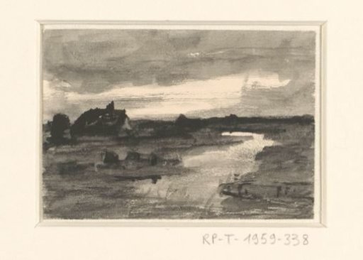 Landscape with farmhouse