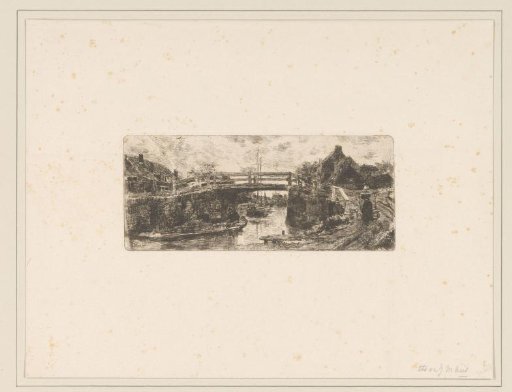 Canal with bridge