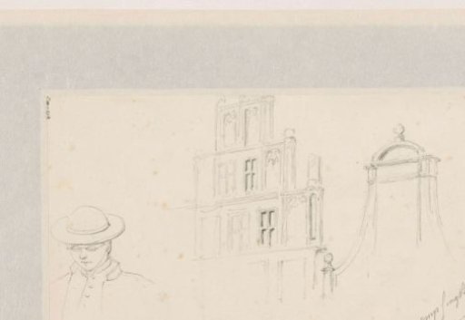 Two facade studies and two figure studies
