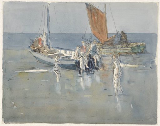 Fishing boats on the beach at Scheveningen